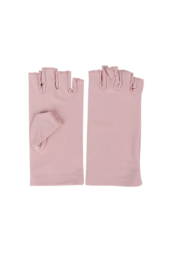 Nail Gloves - Illuminated, Open Finger, Anti-Black - Manicure/Outdoor Use