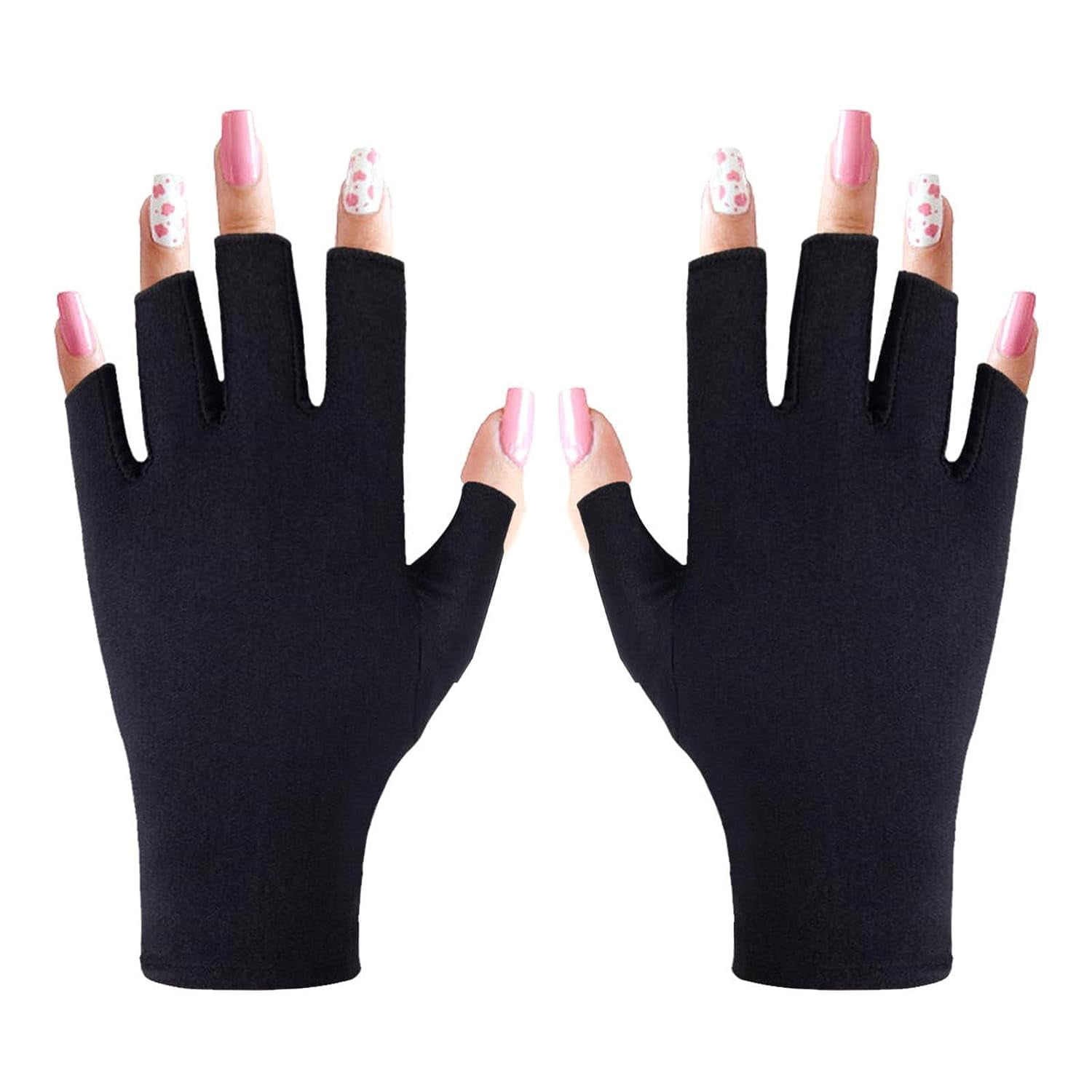 Nail Gloves UV Light Manicure Gloves UV Protection for Gel Manicure Fingerless, UV Gloves
