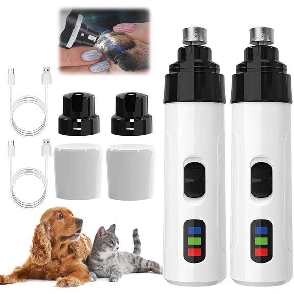 Nail Grinder, USB Rechargeable Dog Nail Trimmer, Pet Paw Grooming Smoothing Tool for Dogs and Cats