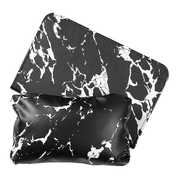 Nail Hand Pillow and Mat Set Nail Hand Rest Cushion for Salon Nail Techs Use Black