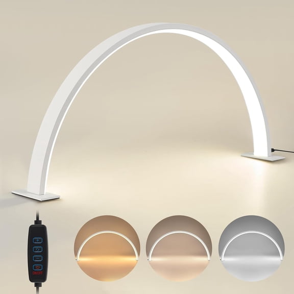 Nail Lamp for Desk, 18.5in Diameter Half Moon Lamp with 3 Color Modes & 10-Level Adjustable Brightness, Desk Lamp for Nail Tech, Lash Extensions, Facial Spa, Manicure(8.66 Hx 18.5 W)