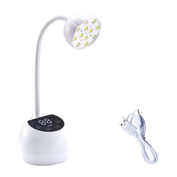 Nail Lamp Light Cordless Rechargeable Nail Light Lamp for Desk Portable Uv Curing Light for Acrylic Nails Manicure Use for Nail Techs Back to School Supplies White Includes Usb