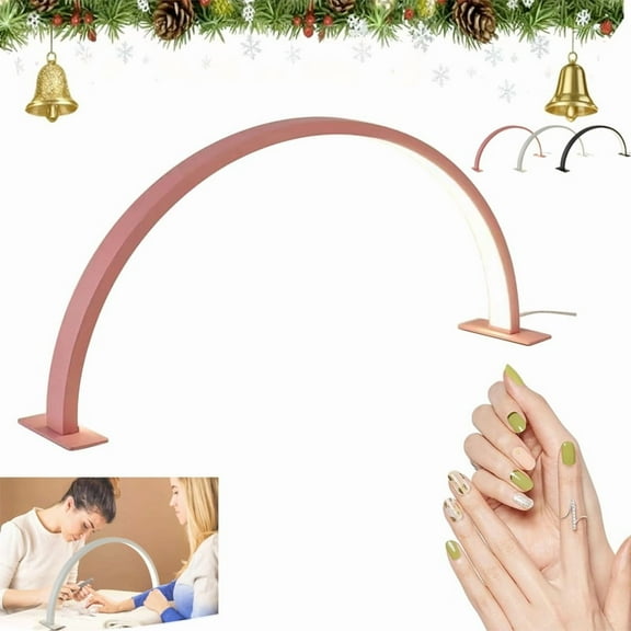 Nail Light for Desk, Half Moon Light for Nail Desk,Foldable Nails Table Lamp,Multiple Modes and Brightness for Beauty Eyelash Crafts Reading Spa Salon Nail