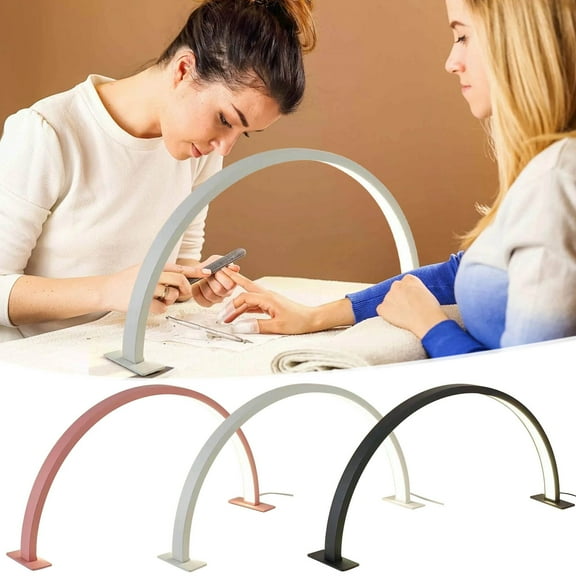 Nail Light for Desk,half Moon Light | Half Moon Light for Nail Desk | Foldable Nails Table Lamp | Multiple Color Modes and Brightness for Beauty Eyelash Makeup Tattoo Crafts Reading Spa