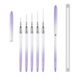 thumbnail image 1 of Nail Liner Brush Set Purple - Pens Liner Brushes Set 5Pcs Black Color Nail Tools for Long Lines Thin Drawing Liner Brush Gel Polish Painting Nail Design Sizes 5/8/12/20/25Mm, Nail Brush, Nail, 1 of 7