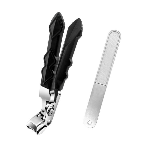 Nail Long Handled Ergonomic Curved Nail Suitable For Elderly People With Thick Toenails Men And Women (1 Set) Nail File And Buffer Germany Tweezer Foot Pedicure Kit Set De UñAs