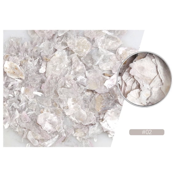 Nail Mica Shell Flakes Ym#02 - Nail Rock Slice Mica Slice Thin Fragment Mix Piece Nail Ornament, Nail Art, Nail Patch, Easter, St. Patrick'S Day, Valentine'S Day, Wedding, Season,
