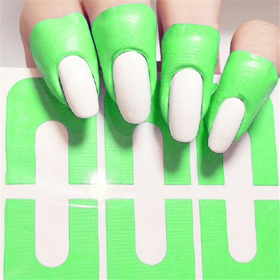 Nail Oil Spill Prevention U Shaped Stickers for Manicures and Designs