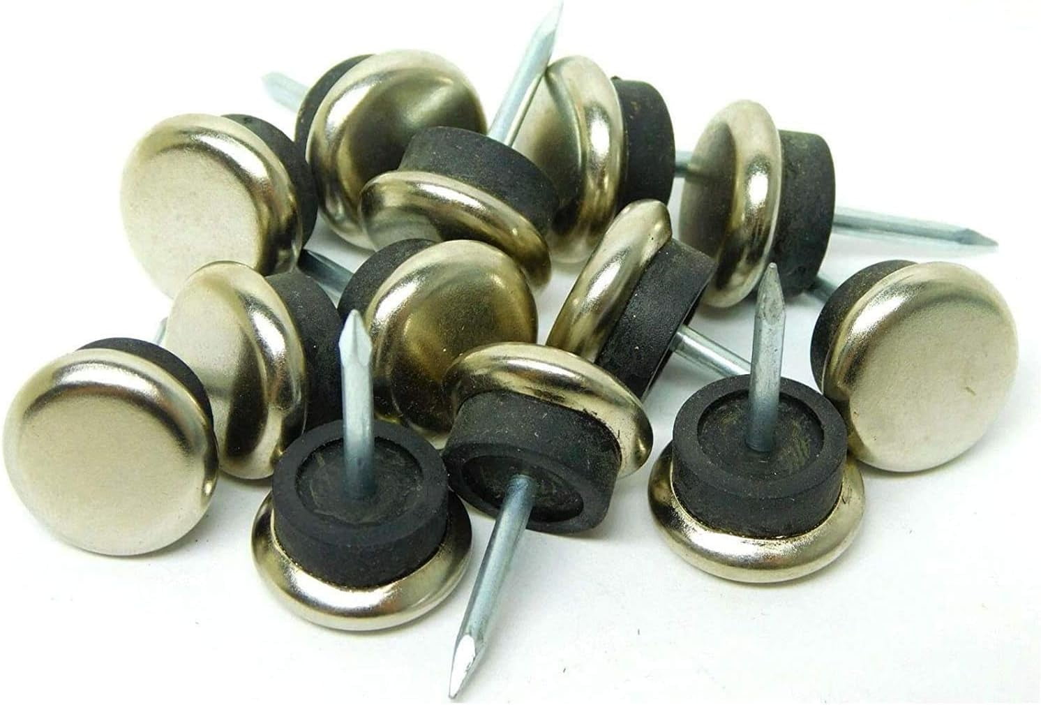 Nail On Furniture Glides For Wooden Chairs 3/4" Cushioned Metal Nail