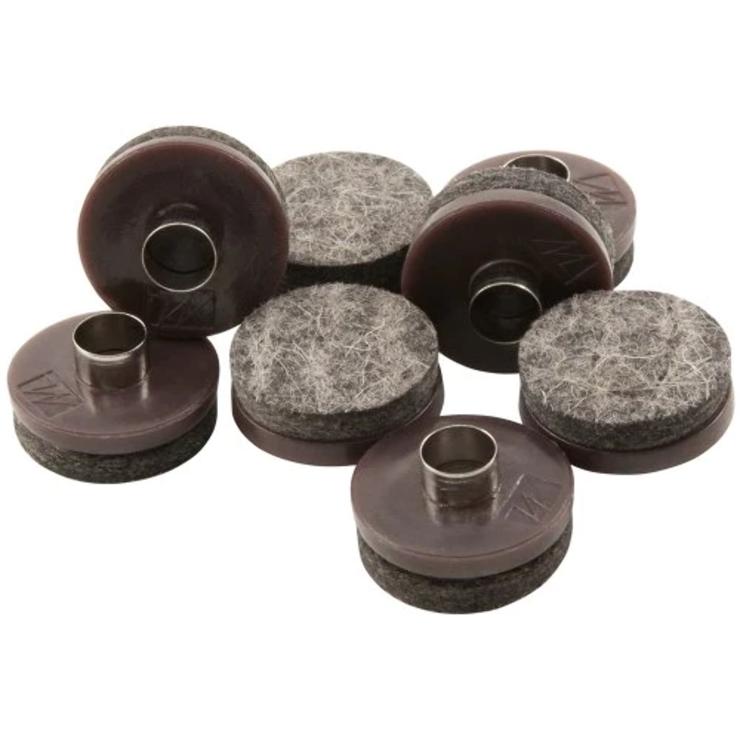 Self-Stick Round Felt Pads, Brown, 1-1/2-Inch