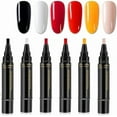 thumbnail image 1 of Nail Pen - 6 Colors Per Set, 3 in 1 Quick Dry Nail Polish Pens for Nail Art Drawing, Neutral Series, Easy Nail Polish Pen for Women Nail Stamper Plate, 1 of 5