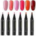 thumbnail image 1 of Nail Pen - 6 Colors Per Set, 3 in 1 Quick Dry Nail Polish Pens for Nail Art Drawing, Neutral Series, Easy Nail Polish Pen for Women Nail Stamper Plate, 1 of 5