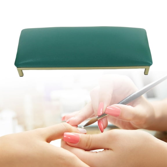 Nail Pillow Nail Art Hand Holder Accessory PU Leather Hand Cushion Nail Hand Rest Cushion for Manicurist Nail Technician Use green