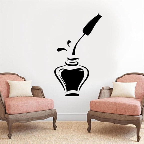 Nail Polish Beauty Manicure Salon Wall Window Vinyl Decal Sticker Nail Salon Ad Decor 54x30cm