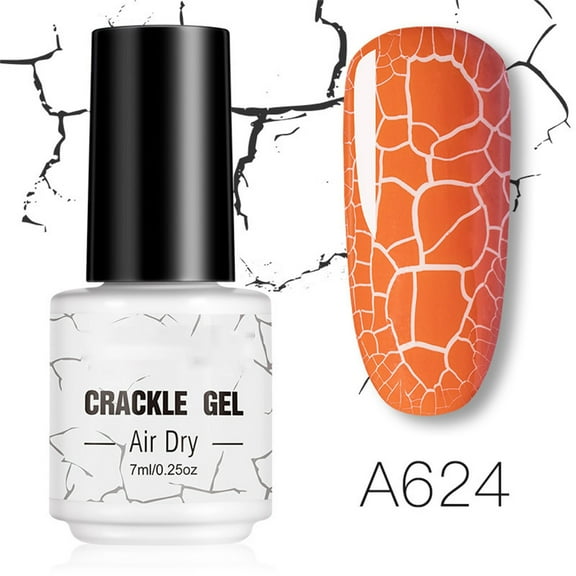 Nail Polish Cracking Glue, Crackle Gel Polish, Nail Art Crackle Effect for Acrylic and Gel Nails, Easy Application Smooth Finish Long Lasting Durable formula