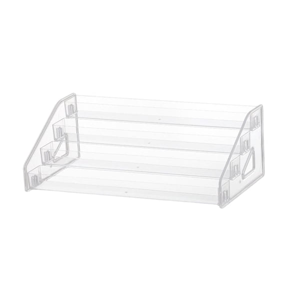 Nail Polish Display Rack, Essential Oils Holder, Clear Organizer, Shelf Storage Holder for Essential Oils Nail Polish Bottles Lipstick Bathroom , 4 Tiers