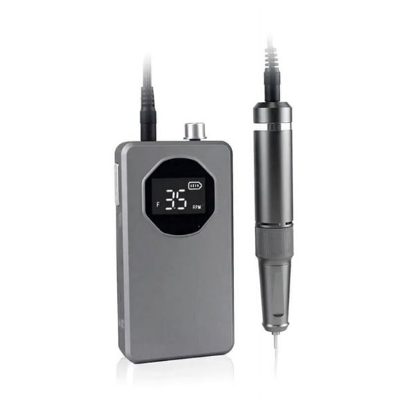 Nail Polish Machine, Manicure Polisher, Portable Rechargeable Home Polisher, 2-In-1 Manicure Tool Gray