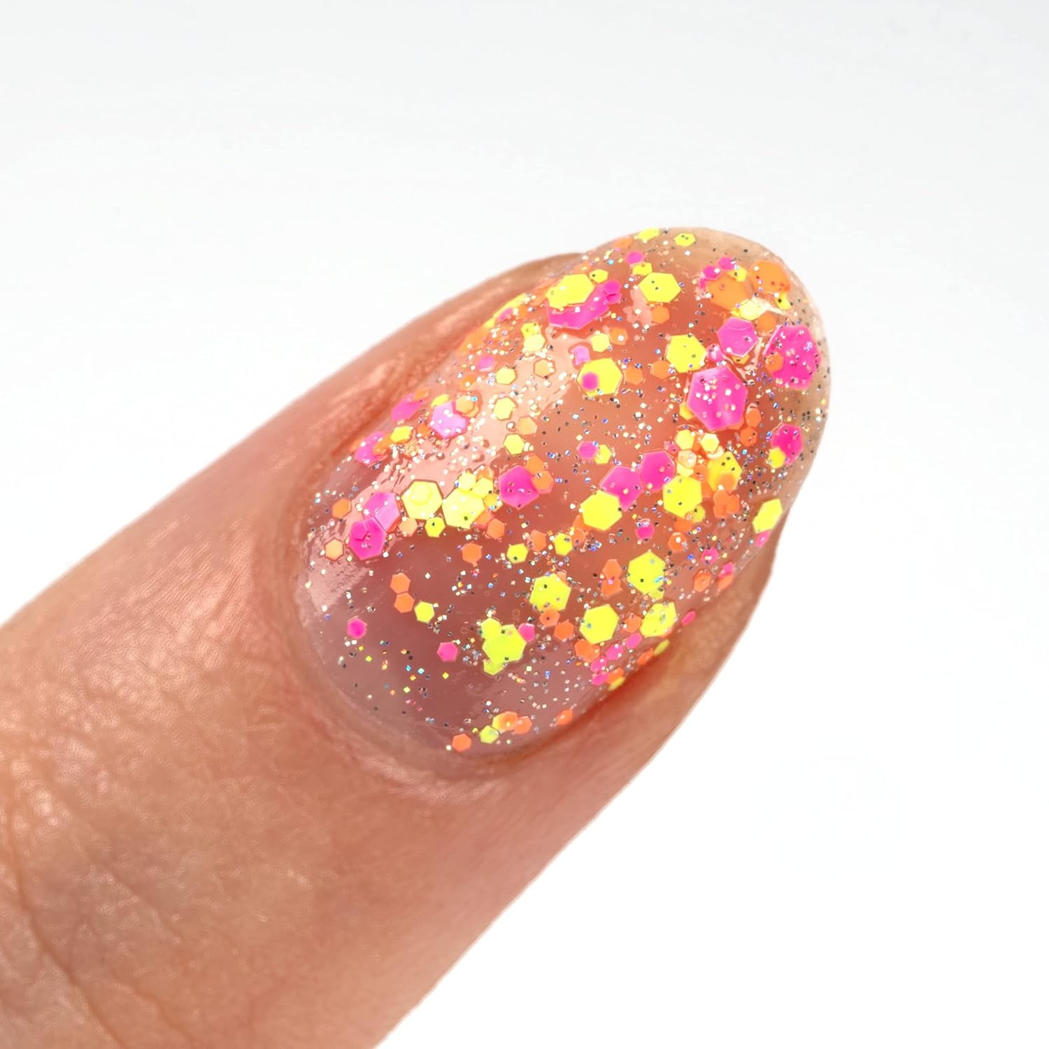 Nail Polish '' /Orange/Yellow Nail Topper Confetti With Holographic