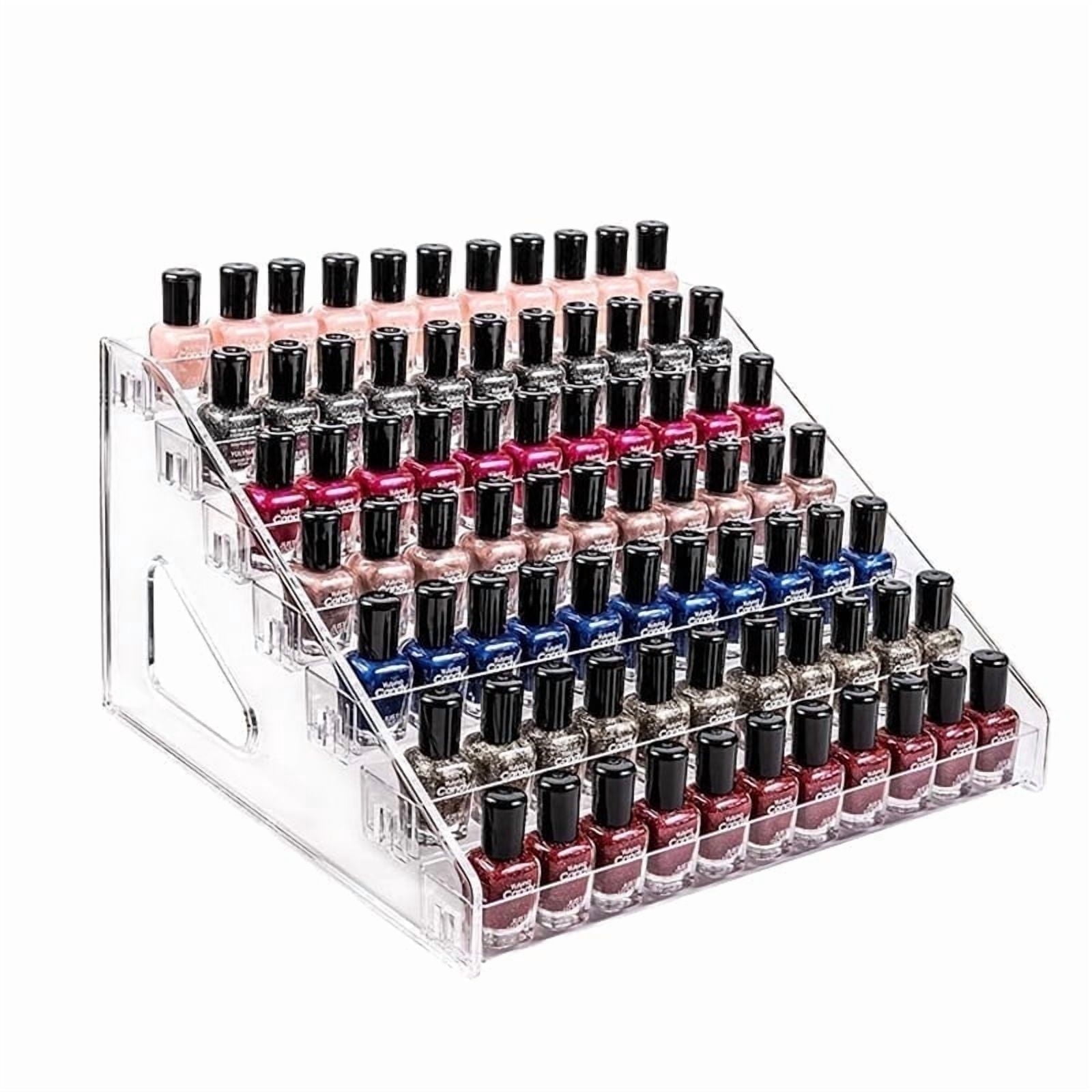 TANGKA, Nail Polish Organizer, Acrylic, 7 Tiers, Clear - Walmart.com