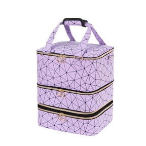 Cosmetic Bag Nail Polish Storage Organizer for 84 Bottles with Removable Bottom Layer Ideal for Salons and Home Use