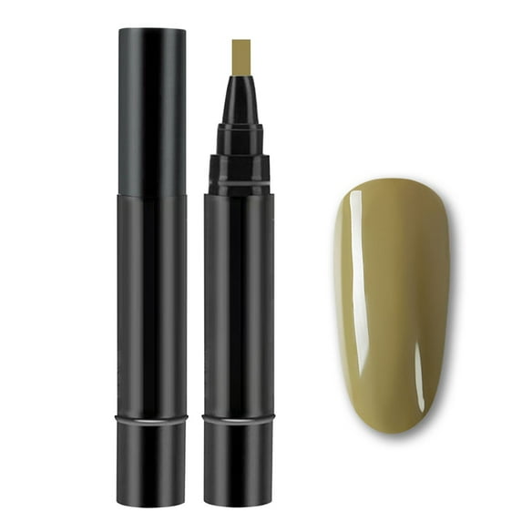 Nail Polish Pen, 3 In 1 Nail Gel Pens, Nude Natural Color Builder Base, Quick Dry Long Lasting Gel Polish, Beginner Friendly Nail Art Pen, Soak Off One Step DIY Gel Nail Polish Pen (#027)