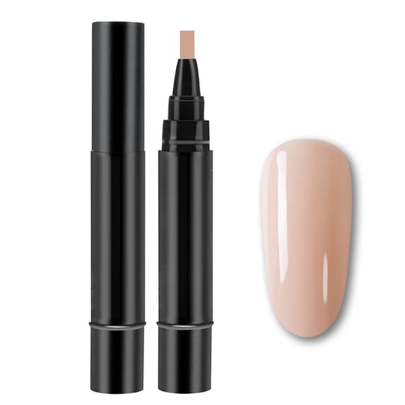 Nail Polish Pen, 3 In 1 Nail Gel Pens, Nude Natural Color Builder Base, Quick Dry Long Lasting Gel Polish, Beginner Friendly Nail Art Pen, Soak Off One Step DIY Gel Nail Polish Pen (#011)