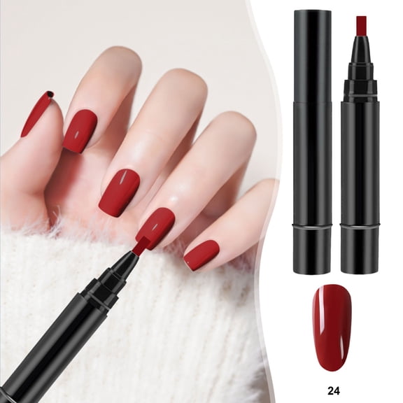 Nail Polish Pen, Nail Art Brush Pen, DIY Nail Art Drawing Marker for Precise Application, Long-Lasting Wear, Easy Use, Portable Design, Quick Dry formula, Safe and Non-Toxic Nail Tool