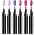 thumbnail image 1 of Nail Polish Pens, 3 in 1 Nail Polish Pens Quick Dry, Gel Polish Pen, 6 Color NailPolish Gel Pen 8 ML, Color NailPolish Gel Pen for Women, Nails Pens for Nails Art DIY, 1 of 8