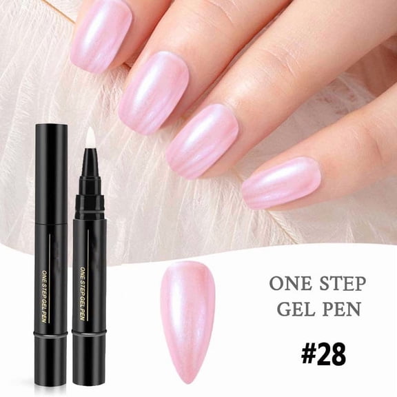 Nail Polish Pens, Nail Varnish Pens 3 In 1 Gel Nails Polish Pen, One Step DIY Nails Varnish Pen, Non UV Gel Nails Polish Crafts Pen, DIY Nail Pens for Girls and Ladies