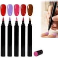 thumbnail image 1 of Nail Polish Pens Quick Dry,Nail Polish Pen Set,Gel Polish Pen 5 Colors Nail Art Markers Easy Control Brush Tip, Precision Fine Tip Diy Manicure Water-Based Polish For Women, 1 of 1