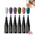 thumbnail image 1 of Nail Polish Pens Quick Dry,Nail Polish Pen Set,Gel Polish Pen 6 Colors Nail Art Markers Easy Control Brush Tip, Precision Fine Tip Diy Manicure Water-Based Polish For Women, 1 of 1