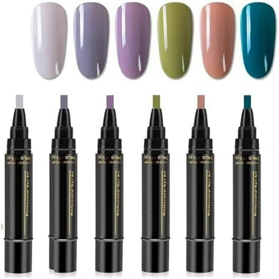 Nail Polish Pens Women, Smooth Glide Quick Dry Finish, Brilliant Color Marker Sticks, Nail arts Design Accessory, No UV Painting Kit for Stylish Nails Decoration Gatherings Occasions