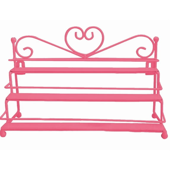 Nail Polish Rack*1 3 Layer Heart Nail Polish Shelf Cosmetic Display Stand Holder Rack Organizer