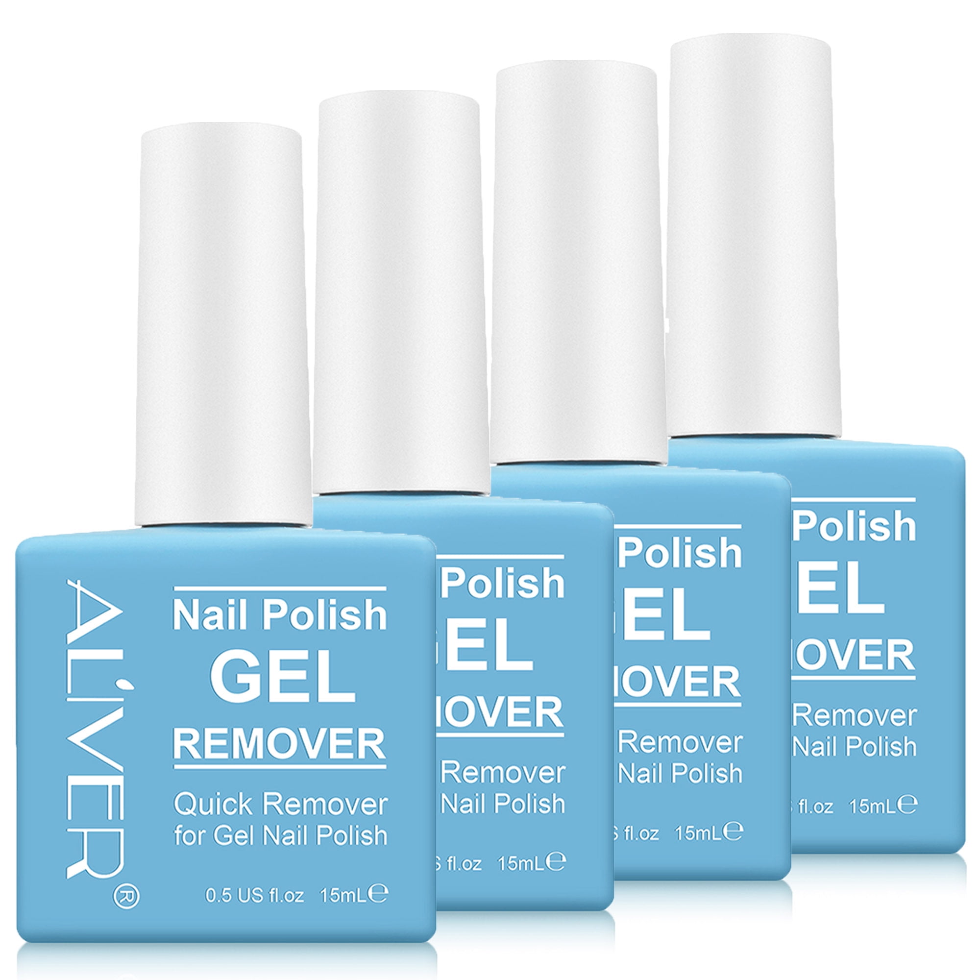 Nail Polish Remover 4 Pack,Aliver Gel Remover For Nails In 2-5 Minutes ...