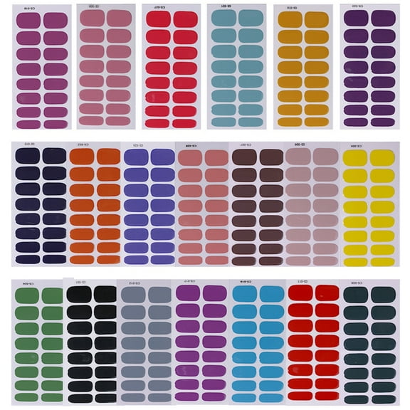 Polish Stickers Adhesive Nails Art Sticker Solid Color Manicures Sticker Full Wraps Strips