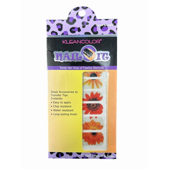 Nail It Polish Strips, Assorted Colors, Designs, Trendy Chip Resistant Nail Wraps in 6 Sizes, Easy to Apply, Water Resistant, Long Lasting Finish for Flawless Manicure, No Dry Time Needed, Mix