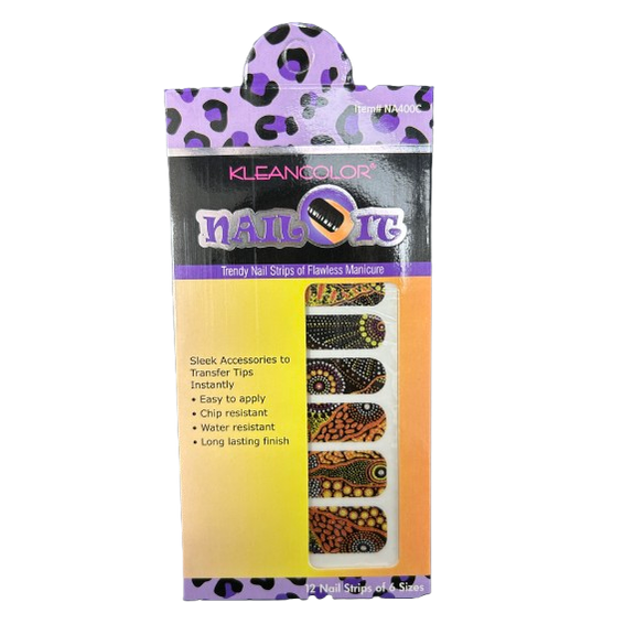 Nail It Polish Strips, Assorted Colors, Designs, Trendy Chip Resistant Nail Wraps in 6 Sizes, Easy to Apply, Water Resistant, Long Lasting Finish for Flawless Manicure, No Dry Time Needed, Mix