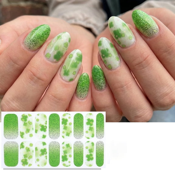 Nail Polish Strips, Self-Adhesive Nail Strips, Spring Gel Nail Strips Stickers, Salon Gel Nail Stickers Full Wraps for Women Nails Art Stickers