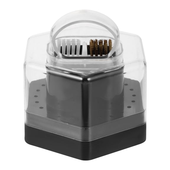 UPKOCH Nail Drill Bits Storage Box for Organizing Transparent ABS Toolbox Black 7.5 x 4.5 x 3