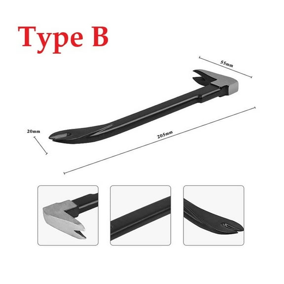 Nail Puller Paw Pry Bar Nail Remover Tool Rocking Crowbar for Home Remodeling