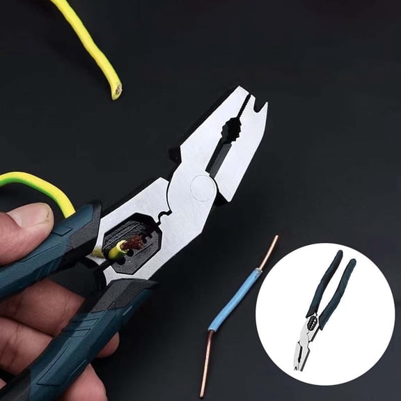 Nail Puller Pliers,Wire Puller Tool,Industrial-Grade Multi-Function Cutting Pliers, 9-in-1 Multi-functional Pliers Nail Puller/Wire Cutter/Stripper, Compound Action Leverage Design(1pc)