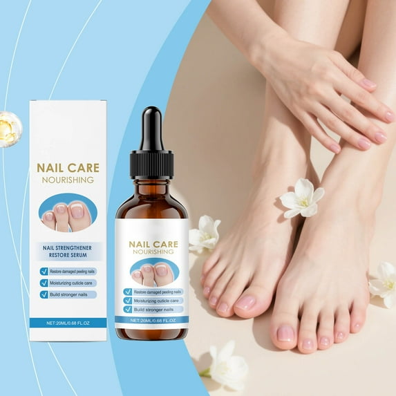 Nail Repair Essence Liquid, Nail Strengthening Repair Serum, Deep Moisturizing Nail Care Nourishing Liquid, Non-Greasy Nail Treatment, Repair for Damaged Nails & Cuticle Softener Made, 0.68 Fl Oz