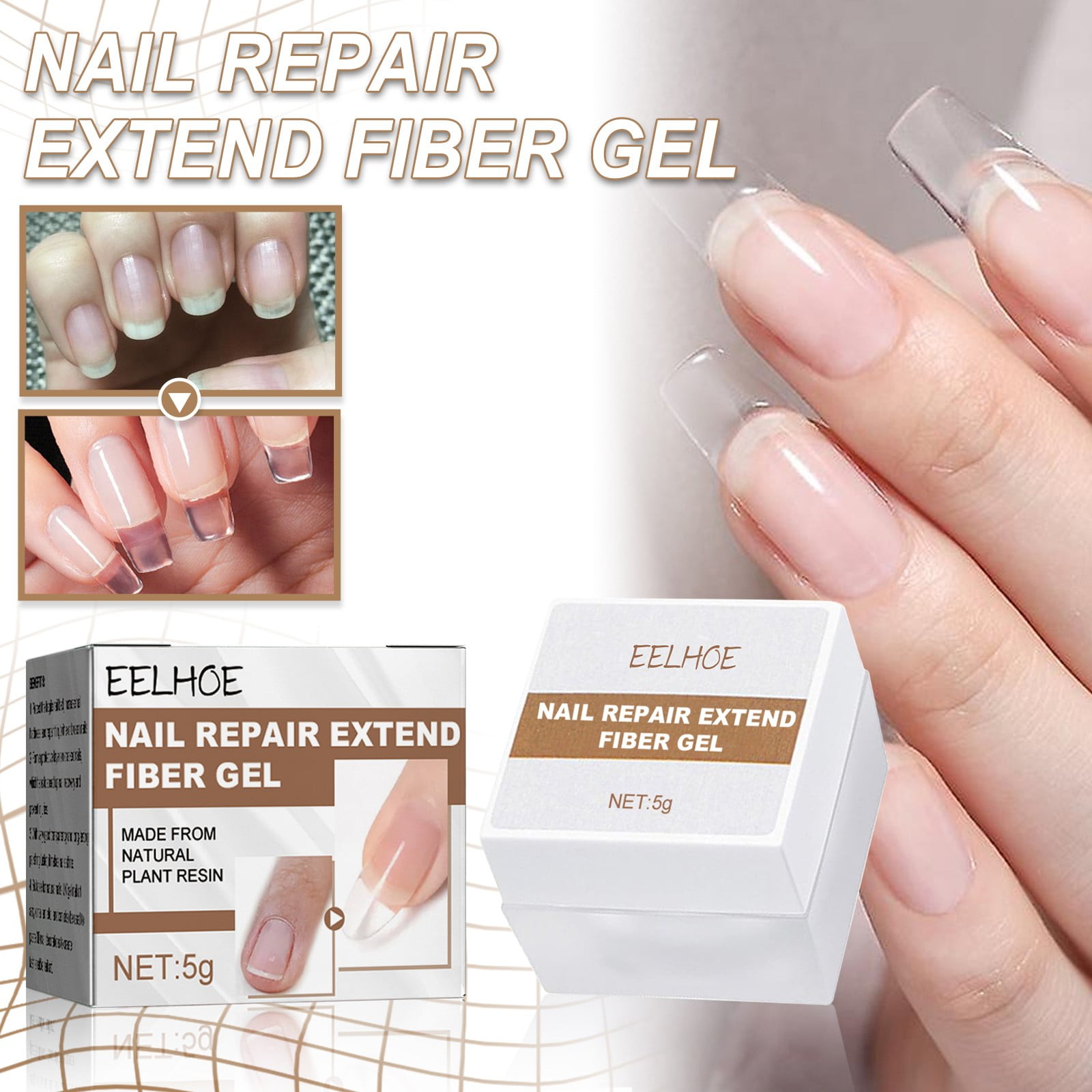 Nail Repair Extension Fiber Gel 5g, Strong Repair Nails, So That Nails