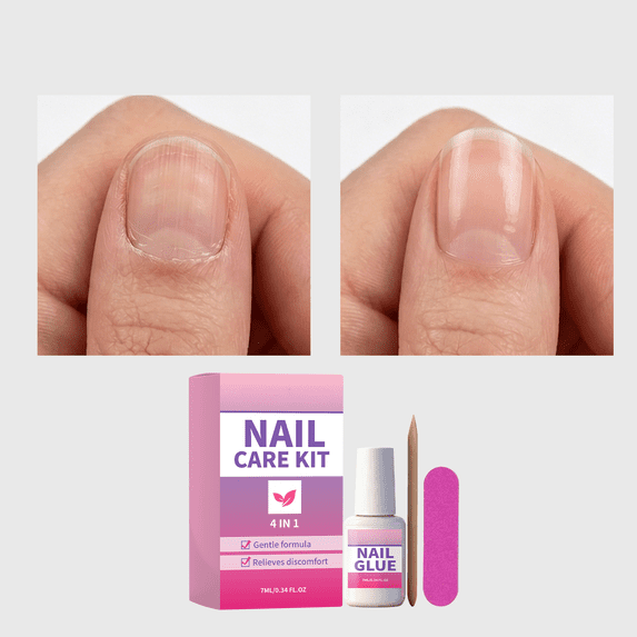 Nail Repair Kit – Fix Broken or Damaged Nails with Silk Wrap, Glue & File – Nail Repair Kit For Broken Natural Nails - Video & Written Instructions Included