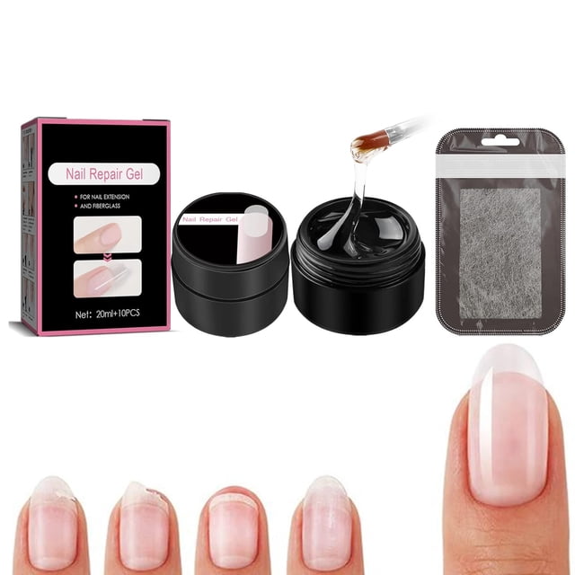 Nail Repair Protection Gel, Instant Cracked Nail Repair Gel Kit, Nail