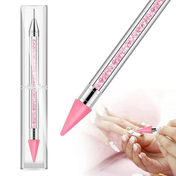 Nail Rhinestone Picker Dotting Pen, Wax Pencil for Rhinestones, Dual-ended Rhinestone Gems Crystals Studs Picker Wax Pen for Nail Art DIY Decoration