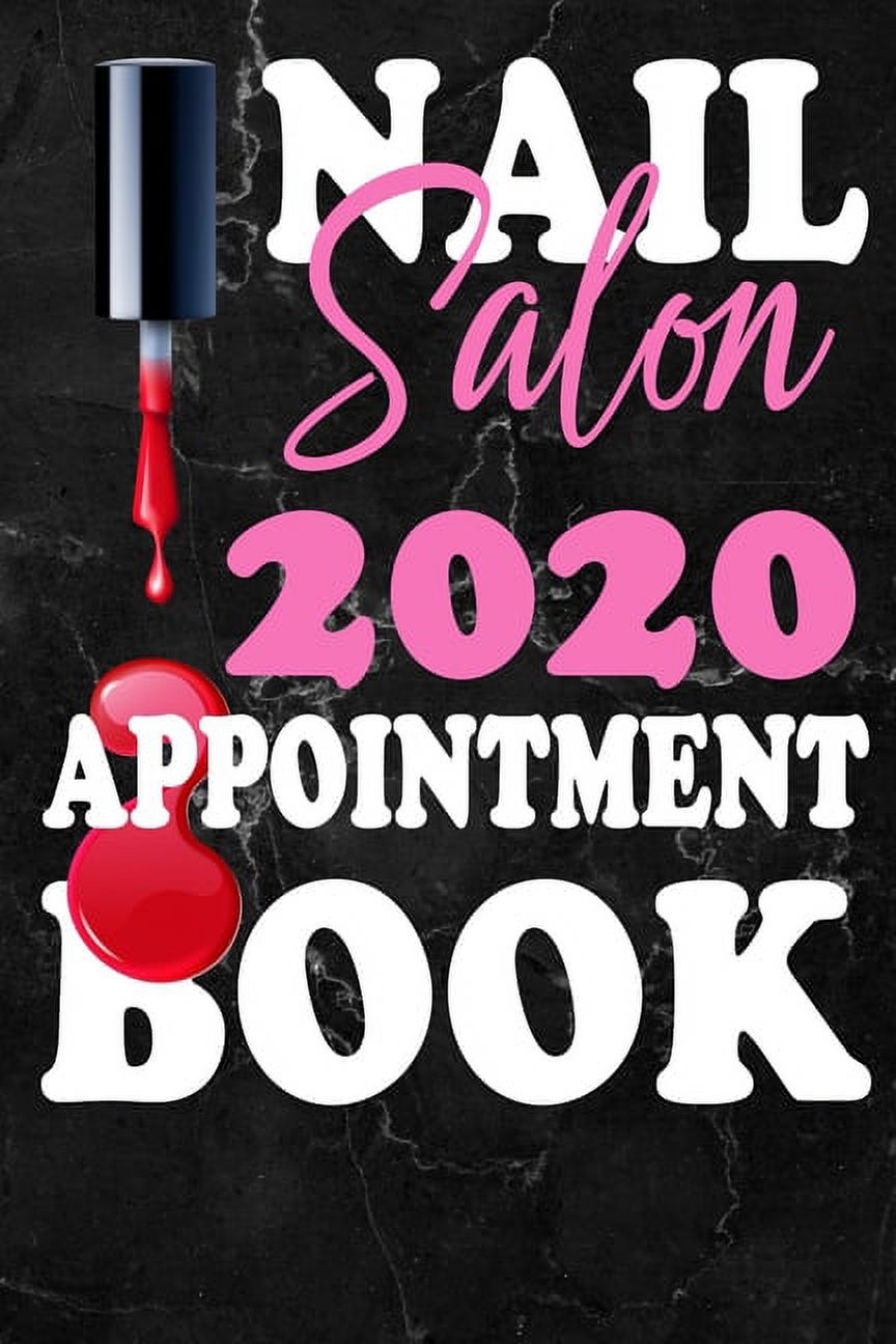 Nail Salon Appointment Book 2020 Black Marble Cover Undated 52 Weeks