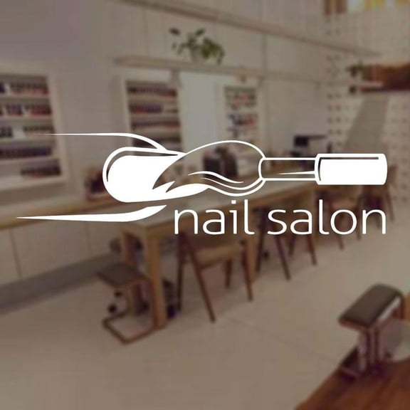 Nail Salon Art Window Decal Vinyl Manicure Wall Sticker Home Decor Interior Design Beauty Salon Studio Sign Mural Removable 42x11cm
