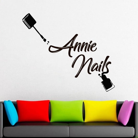 Nail Salon Wall Decal Manicure Pedicure Window Sticker Nail Bar Nail Polish Decal Beauty Salon Spa Wall Decor 50x42cm