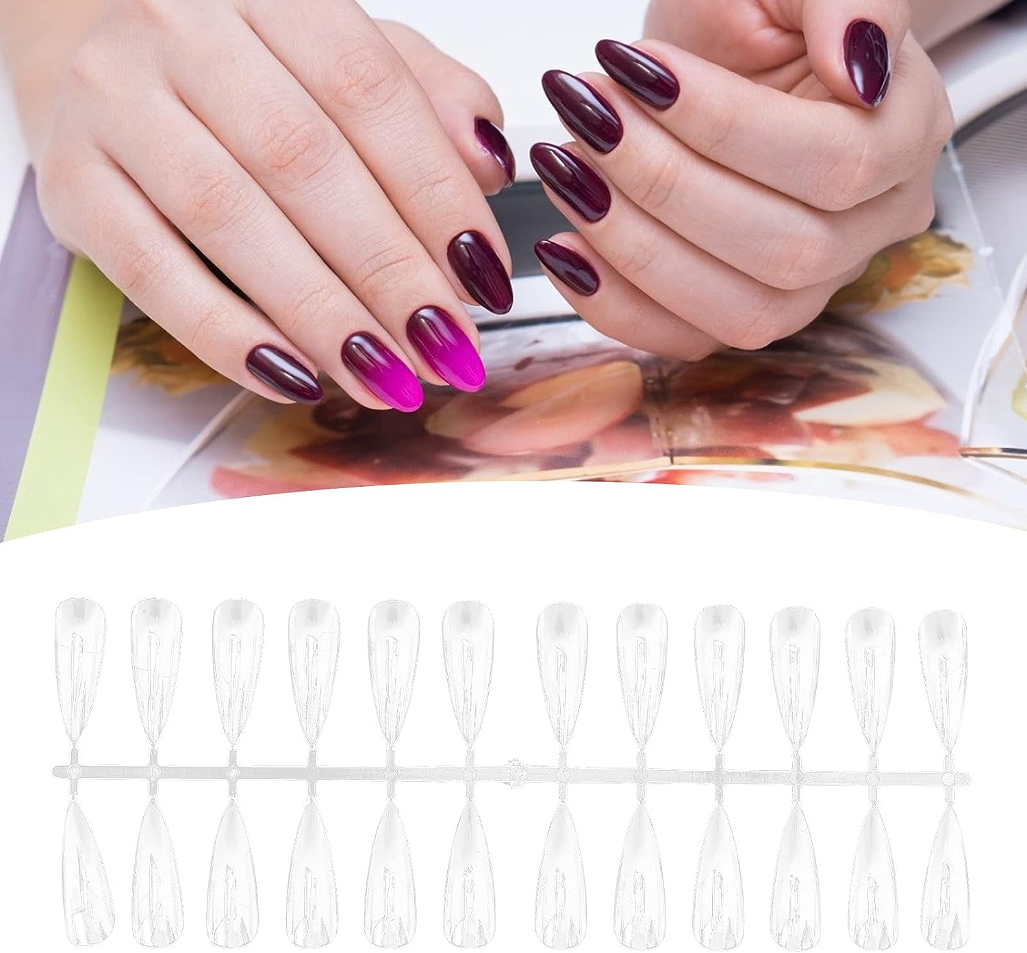 Nail Sample Sticks, 240pcs Nail Swatch Sticks, Transparent Nail Art